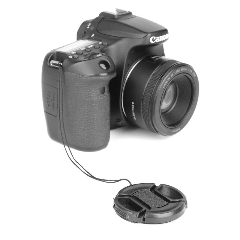 ChromLives Camera 52mm Lens Cap Center Pinch with Lens Cap Leash Hole Bundle Compatible with DSLR Cameras Nikon Sony Canon & Other DSLR Cameras UV Lens (52mm) - Image 2
